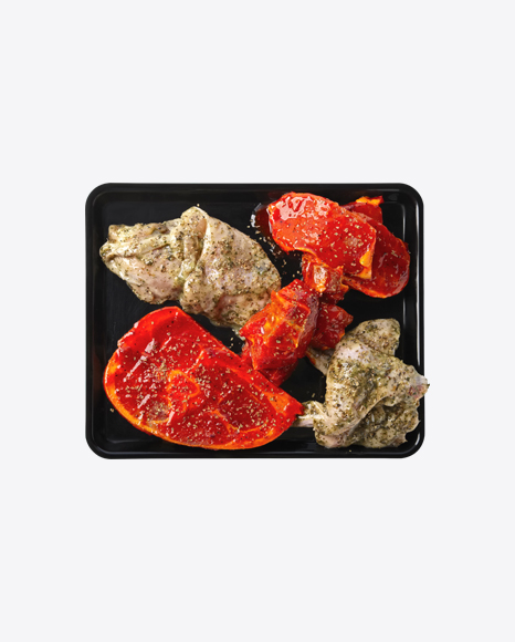 Raw Marinated Meat Pieces