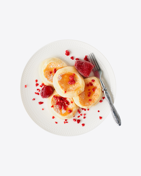 Pancakes w/ Strawberries & Sugar Powder