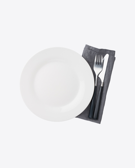 Ceramic Plate w/ Tableware Set & Napkin