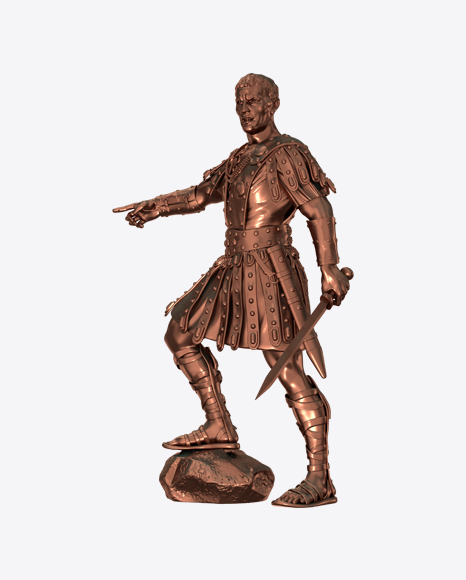Bronze Roman General Statue PNG