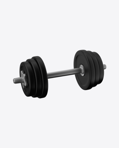 Black Dumbbell PNG
