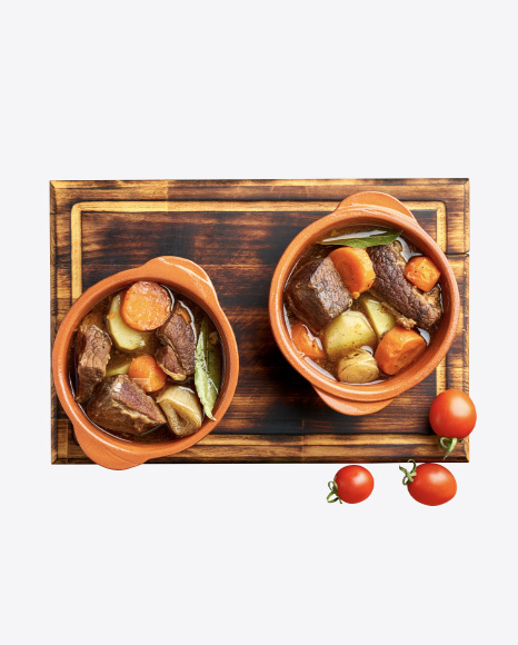 Meat Stew in Pots