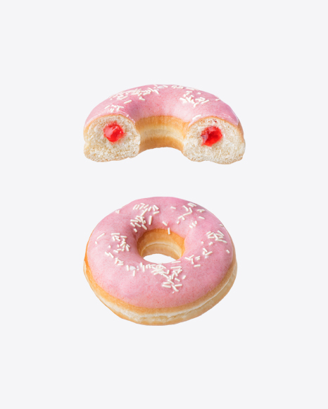 Strawberry Donut w/ Half