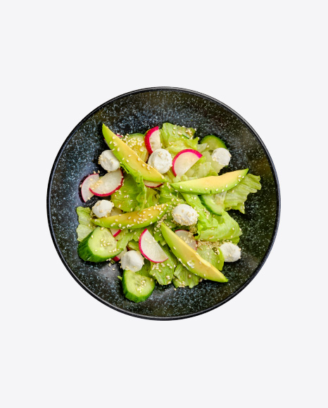 Salad w/ Lettuce, Avocado, Radish & Mozzarella