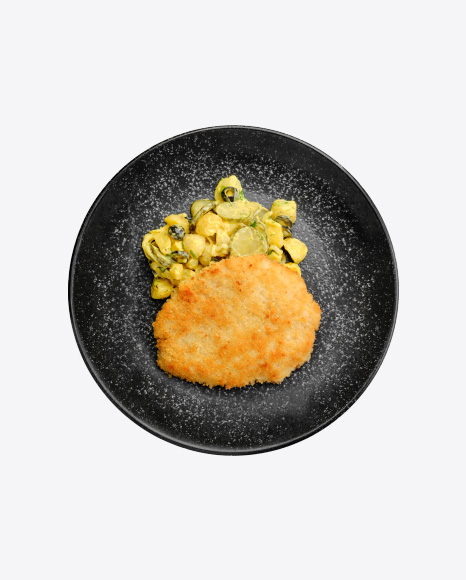 Pork Schnitzel w/ Potato & Pickled Cucumber