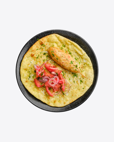 Kebab Served on Tortilla w/ Tomato & Onion
