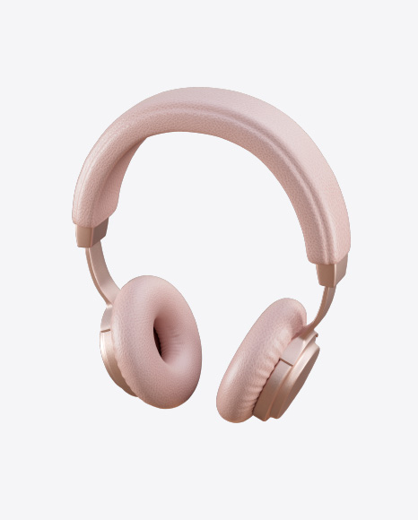 Pink Leacher Wireless Headphones PNG