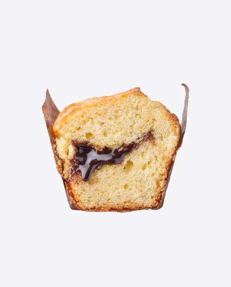 Half of Muffin w/ Chocolate Cream