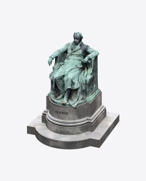 Goethe Sculpture with Mask PNG