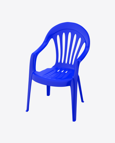 Blue Plastic Chair PNG