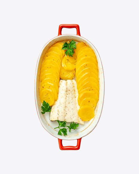 Baked Fish w/ Potato Slices