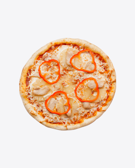 Pizza w/ Chicken, Pineapple & Pepper Slices
