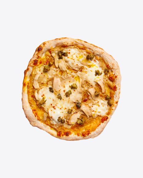 Chicken Pizza with Capers and Cheese