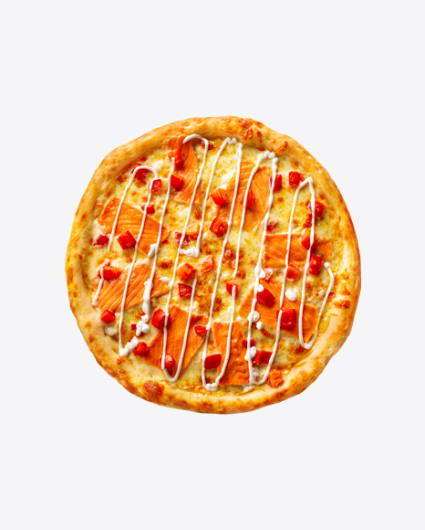 Salmon Pizza with White Sauce