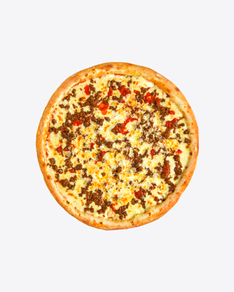 Pizza with Minced Meat and Tomatoes
