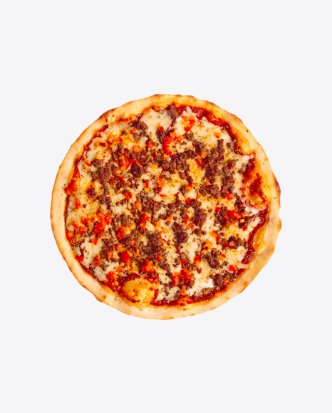 Pizza with Minced Meat and Tomatoes