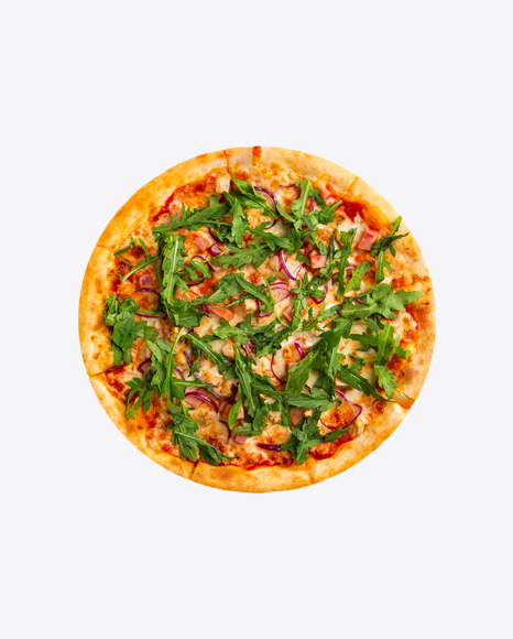 Pizza with Red Onion and Arugula