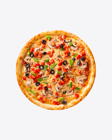 Pizza with Mushrooms and Olives