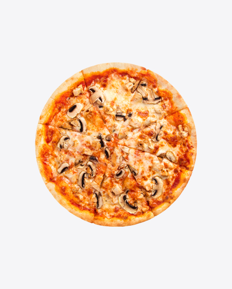 Pizza with Mushrooms and Cheese