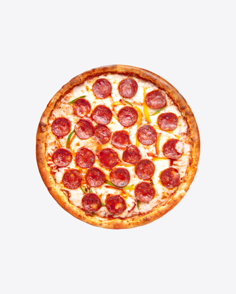 Download Pepperoni Pizza with Salami Transparent PNG on YELLOW Images