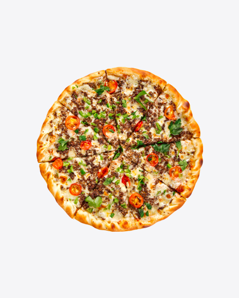Pizza w/ Minced Meat and Tomatoes