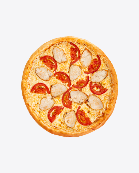 Pizza with Chicken and Tomatoes