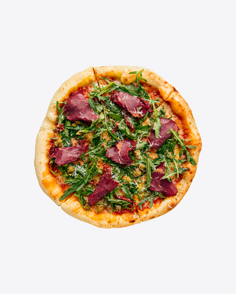 Pizza w/ Smoked Beef and Arugula