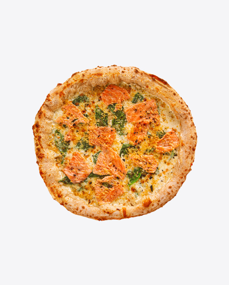 Salmon Pizza with Spinach