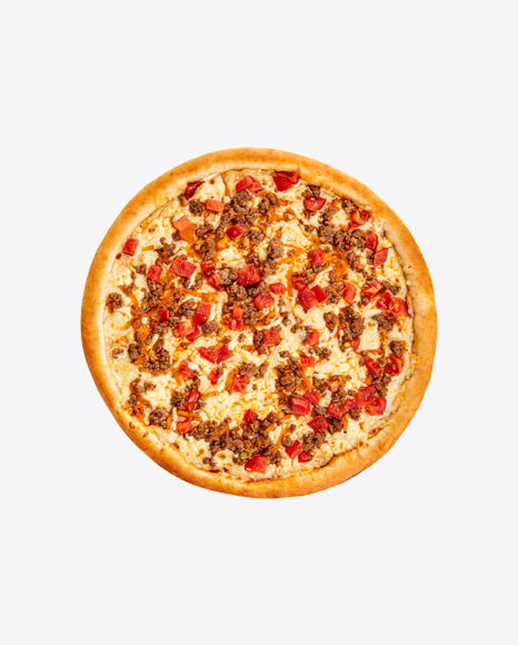 Pizza w/ Minced Meat and Tomatoes