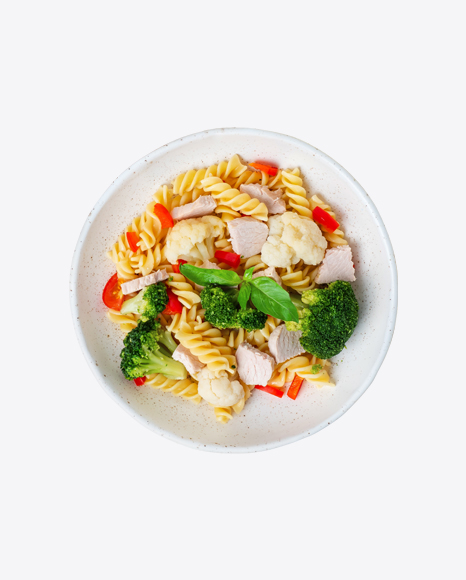 Pasta w/ Vegetables & Turkey PNG