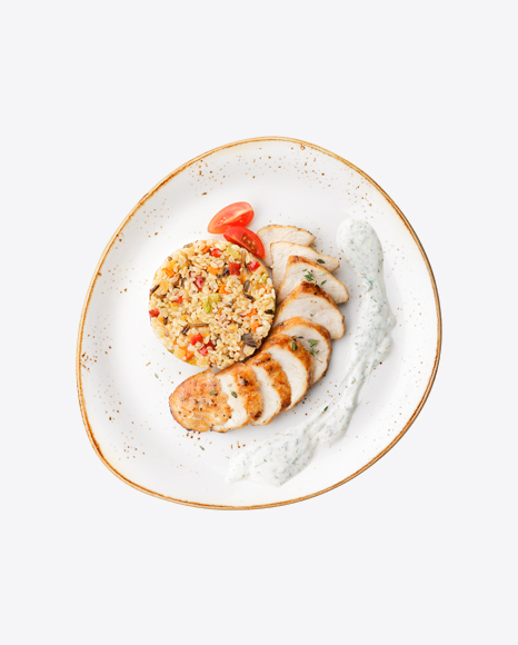 Roasted Chicken Slices w/ Rice