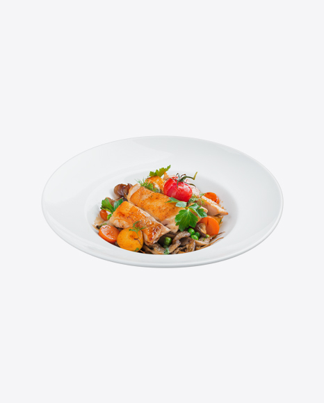 Roasted Chicken w/ Mushrooms & Vegetables