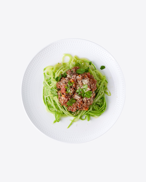 Zucchini Spaghetti w/ Meat PNG