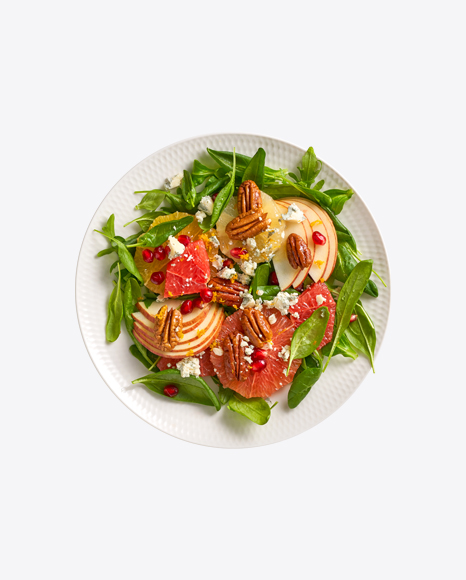 Salad w/ Fruits, Spinach & Pecan Nuts PNG