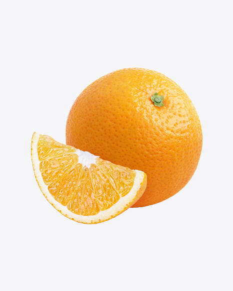 Orange with Slice PNG