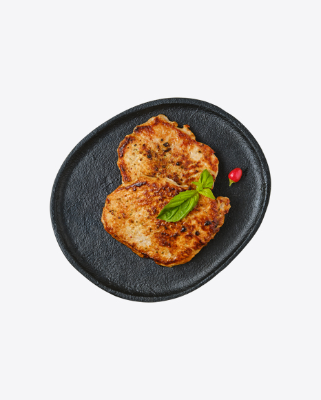 Fried Pork Tenderloin on a Plate