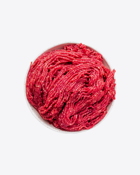 Ground Meat in Ceramic Bowl PNG