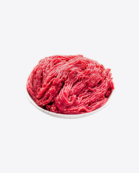Ground Meat in Ceramic Bowl PNG