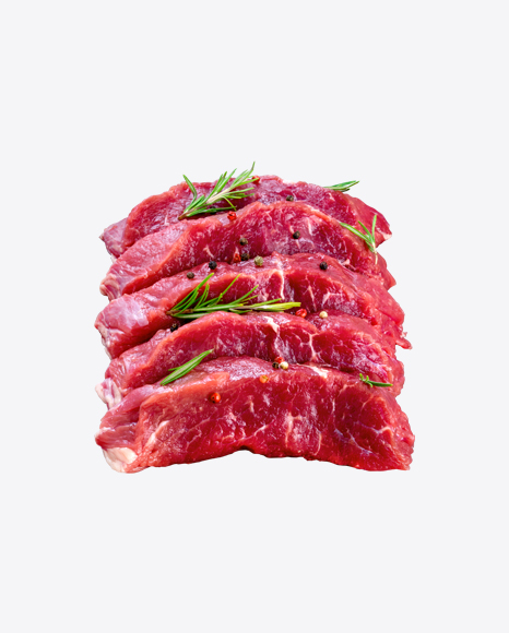 Raw Meat Slices w/ Spices PNG