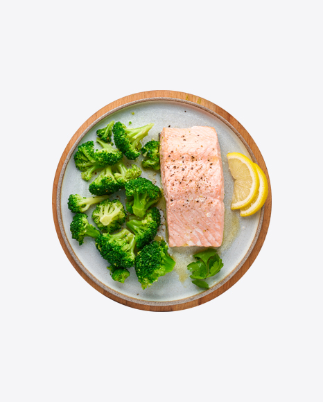 Steamed Salmon w/ Broccoli