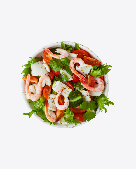 Fresh Salad w/ Shrimps & Squid Pieces