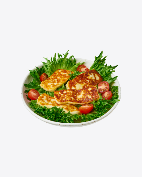 Fried Cheese w/ Salad & Tomatoes