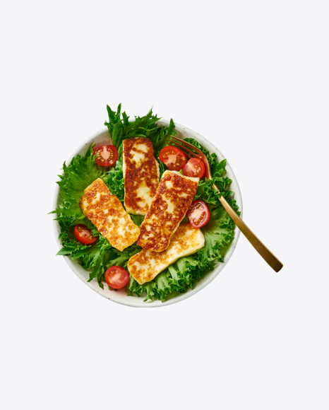 Fried Cheese w/ Salad & Tomatoes