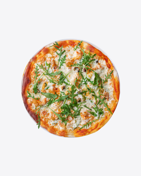 Pizza w/ Shrimps & Arugula