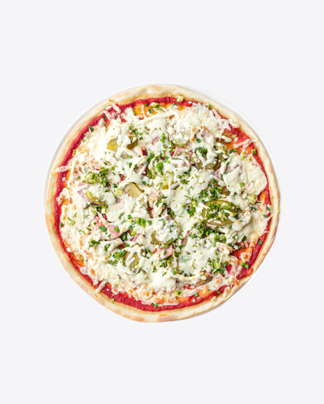 Pizza w/ Pickles, Ham & Cheese