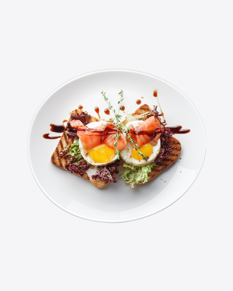Salmon Toasts w/ Chicken Egg