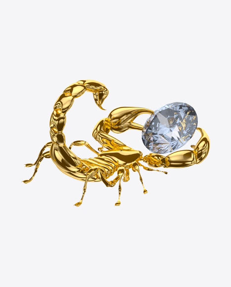 Gold Scorpion and Diamond