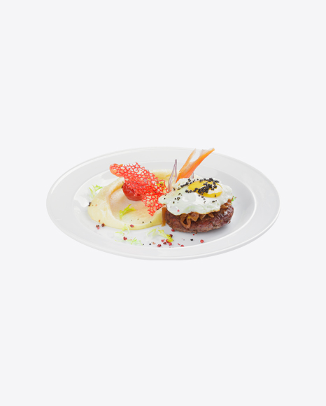 Beef Cutlet w/ Roasted Egg & Potato Puree