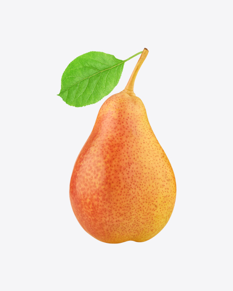 Pear with Leaf PNG