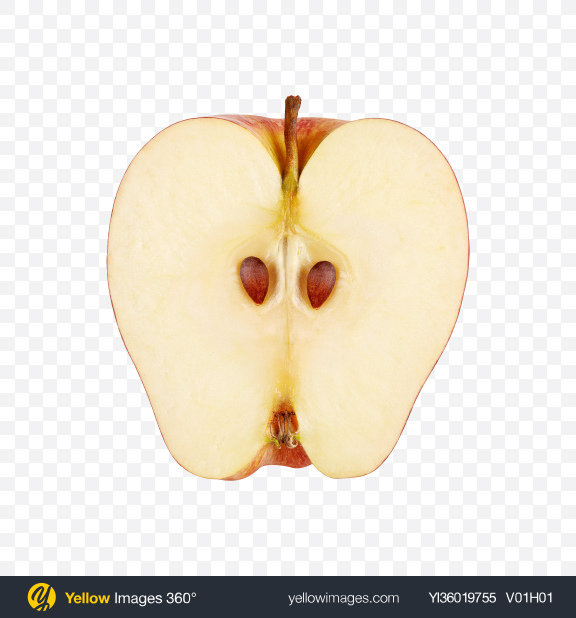 Download Half of Apple Transparent PNG on YELLOW Images